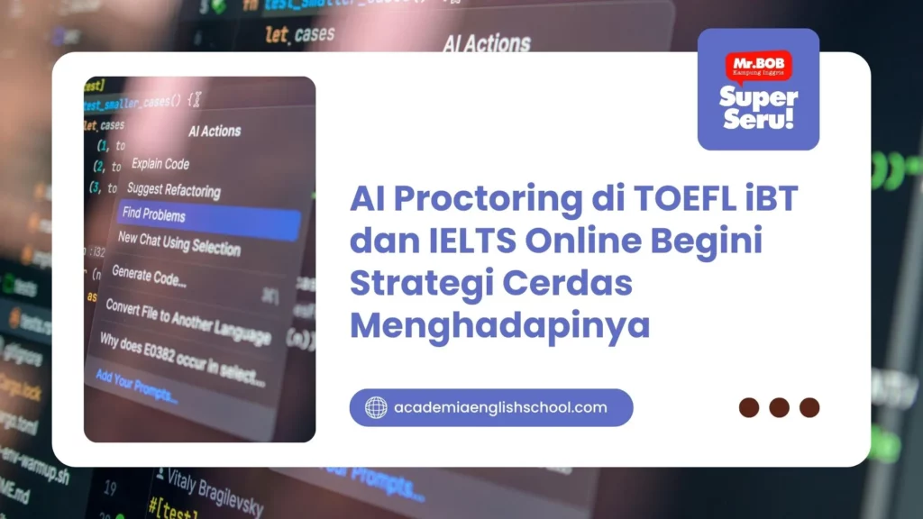 AI Proctoring di TOEFL iBT dan IELTS Online Begini Strategi Cerdas Menghadapinya
