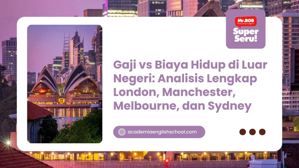Gaji vs Biaya Hidup di Luar Negeri: Analisis Lengkap London, Manchester, Melbourne, dan Sydney