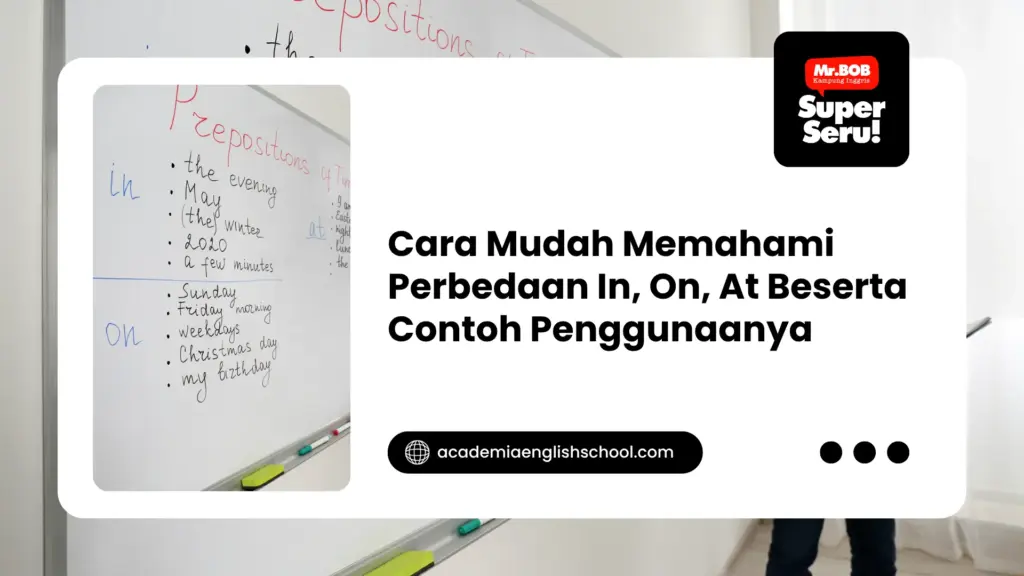 perbedaan in on at