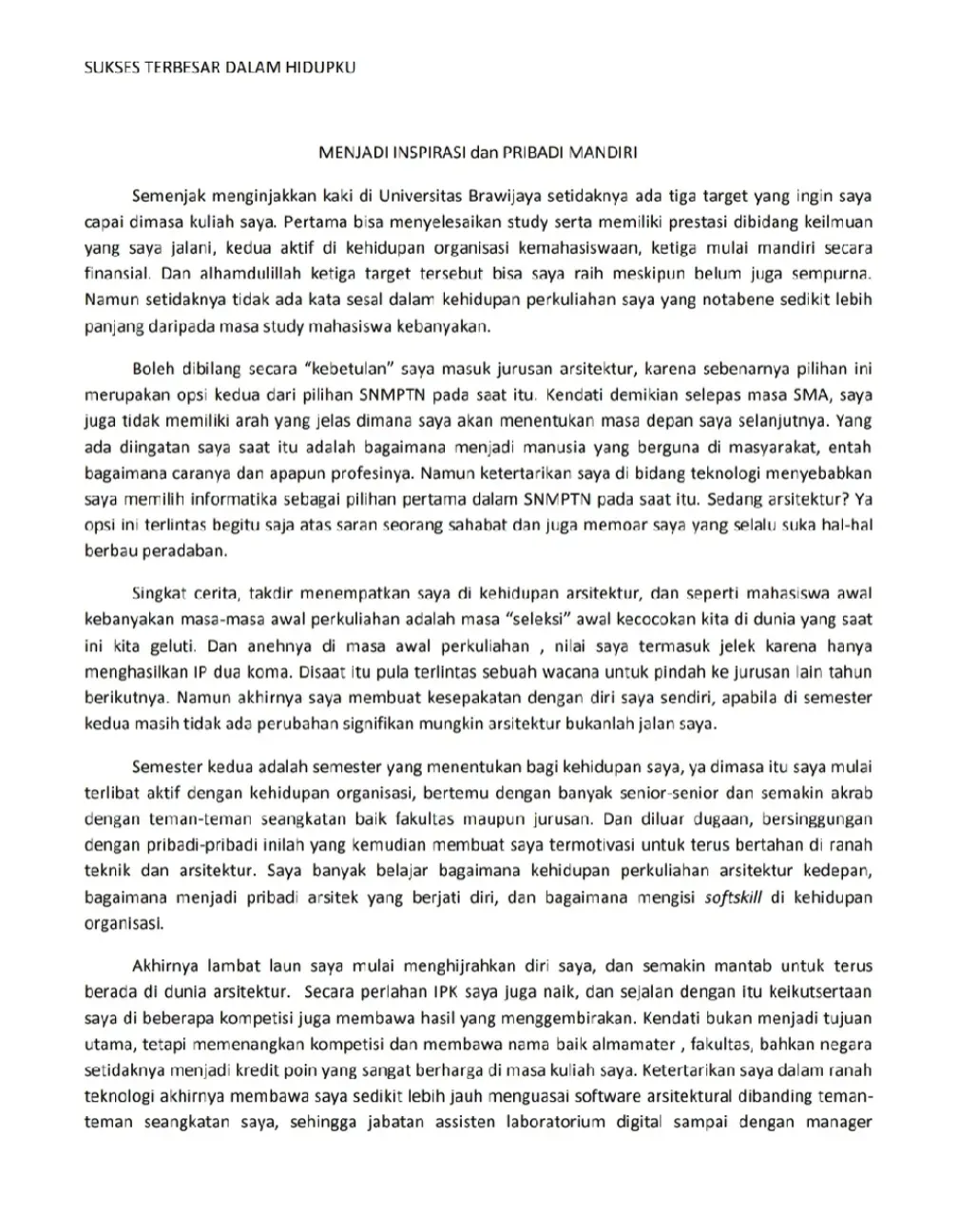 contoh essay beasiswa