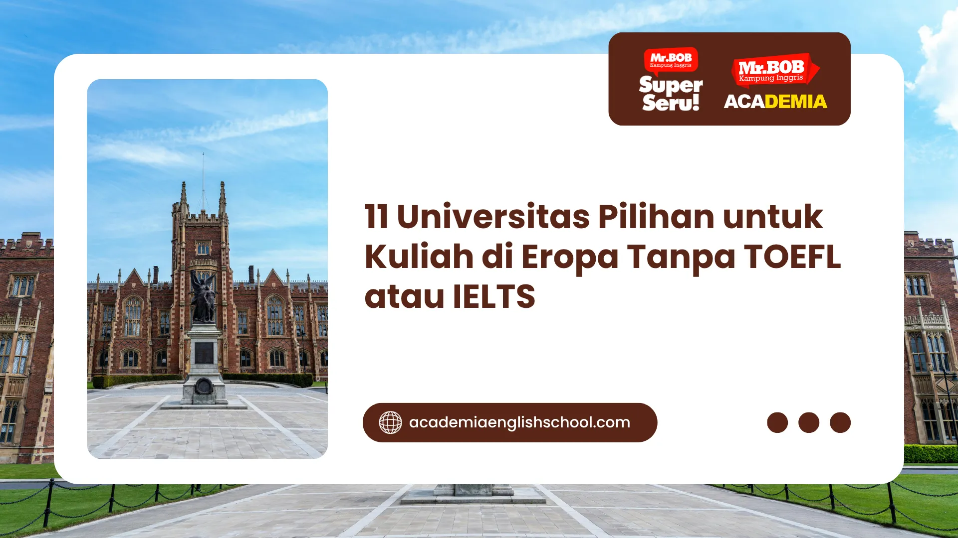 kuliah di eropa tanpa toefl atau ielts