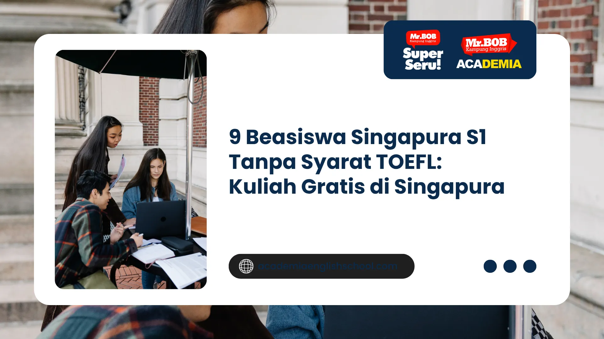 beasiswa singapura s1 tanpa syarat TOEFL